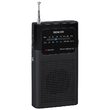 Mini radio portabil AM/FM, Antena telescopica, 2xAAA, Negru