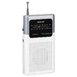 Mini radio portabil AM/FM, Antena telescopica, 2xAAA, Alb