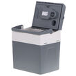 Lada frigorifica electrica 28 litri, 12 V DC, 220 V AC, dimensiune 43.5 x 39.6 x 29.7 cm