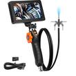 Camera endoscop pentru inspectie Vevor ecran IPS 5 inch, Zoom 8X, 8 lumini LED, IP67, lungime 1 m, articulat in 2 directii
