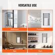 Uscator electric pentru prosoape, Inox, fixare perete, IPX5, 1000 x 500 x 102 mm, 10 elementi, temporizator, LCD, Negru