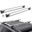 Set 2 bare transversale portbagaj, Aluminiu, 2 x chei antifurt, pentru bare longitudinale, max 90 kg, 132 cm