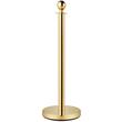 Set 4 stalpi delimitare, Franghie rosie 1.5 m, Inox, Auriu, Inaltime 96 cm, Heavy Duty