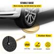 Set 4 stalpi delimitare, Franghie rosie 1.5 m, Inox, Auriu, Inaltime 96 cm, Heavy Duty
