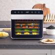 Deshidrator fructe si legume, Inox, 700 W, 6 tavi, Temperatura reglabila, Panou digital, Temporizator