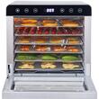 Deshidrator fructe si legume, Inox, 700 W, 6 tavi, Temperatura reglabila, Panou digital, Temporizator