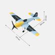 Avion cu telecomanda Glider BF109, 2.4 GHz, 2 x baterii 350 mAh, timp de operare 30 min, 325 x 375 x 100 mm, Giroscop stabilizator 6 axe