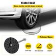 Set 8 stalpi delimitare, Franghie rosie catifea 1.5 m, Inox, Argintiu, Inaltime 90 cm, Heavy Duty