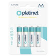 Set 4 baterii alcaline Platinet LR6, AA
