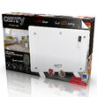 Convector electric sticla, Ecran LCD touch-screen, Telecomanda, 3 trepte de putere 750 / 1500 W, dimensiune 50 x 69.5 x 19.5 cm 