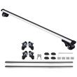 Set 2 bare transversale portbagaj, Aluminiu, 2 x chei antifurt, pentru bare longitudinale, max 90 kg, 132 cm