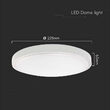 Plafoniera led, Interior/Exterior IP44, 4000K, 1800 lm, 18 W, dimensiune 225 x 55 mm, Alba