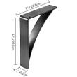 Set 2 suporturi pentru rafturi Vivatechnix 22.9x30.5x10.2 mm, capacitate 200 kg, Negru