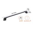 Set 2 bare transversale portbagaj, Aluminiu, 2 x chei antifurt, pentru sine laterale fara spatiu, max 100 kg, 116.8 cm