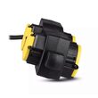 Prelungitor de exterior, 4 prize cu capac, IP44, lungime 3 m, 16A, Galben/Negru, Schuko