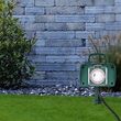 Prelungitor de gradina, IP44, 2 prize cu capac, Verde, Tarus pentru fixare, lungime 3 m, Timer programabil