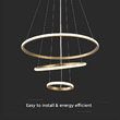 Candelabru led 32W, Lumina calda 3000K, dimensiune 600 x 1000 mm, Auriu
