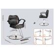 Scaun salon/frizerie, max 150 kg, rotatie 360 grade, suport picioare, Reglabil inaltime 890-1020 mm
