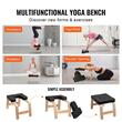 Banca pentru antrenament yoga, Lemn/PU, Perna, max 136 kg