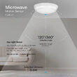 Plafoniera led cu senzor miscare, Interior/Exterior IP65, Culoare lumina 3 in 1, 2600 lm, 20 W, dimensiune 320 x 100 mm, Alba, Rotunda
