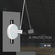 Plafoniera led cu senzor miscare, Interior/Exterior IP65, Culoare lumina 3 in 1, 2600 lm, 20 W, dimensiune 320 x 100 mm, Alba, Rotunda