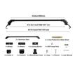 Set 2 bare transversale pentru acoperis fara sine laterale, Aluminiu, 2 x chei antifurt, max 90 kg, 108 cm