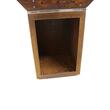 Gratar cu plita, pe lemne Colorado, 80x80x98.2 cm, Otel Corten, plita Inox