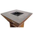 Gratar cu plita, pe lemne Colorado, 80x80x98.2 cm, Otel Corten, plita Inox