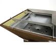 Gratar cu plita, pe lemne Colorado, 80x80x98.2 cm, Otel Corten, plita Inox