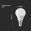 Bec led E14, forma P45, putere 4.5W, 6500K Alb rece