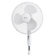 Ventilator cu picior, Teesa 3 viteze, Alb, 45 W, Miscare de oscilatie, Inaltime reglabila 123 cm, Diametru 43cm