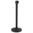 Set 4 stalpi delimitare, Centura in 4 directii lungime 2 m, Otel, Negru, Inaltime 93.5 cm