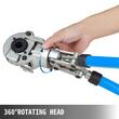Cleste sertizare pentru tevi, V 12-28 mm, TH 16-32 mm, rotire cap 360°, maner telescopic
