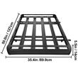 Portbagaj deschis pentru bare transversale, max 100 kg, Aluminiu, 127 x 90 x 14 cm, Universal
