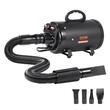 Uscator pentru caini Vevor, 2000 W/2,7 CP, control reglabil al vitezei si temperaturii, 4 duze si furtun extensibil, negru