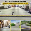 Rampa cu protectie cabluri, max 3000 kg/axa, 3 x canal, Negru/Galben, Modulara, 94.5 x 50 x 8 cm