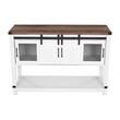 Dulap rustic Colt de Cafea, Alb, 2 x usi, 120 x 39.8 x 83 cm, Otel/MDF