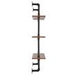 Raft metalic cu 3 x polite incluse din lemn, Vivatechnix Industrial, 630 x 205 x 1065 mm