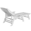 Sezlong cu spatar reglabil, Suport pahar, Alb, 1850 x 725 x 930 mm, material HDPE, WaterProof