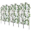 Set 6 suporturi pentru plante agatatoare, 51 x 180 cm, Otel, Diametru teava 10 mm