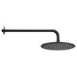 Set de dus, Montaj incastrat, Inox, Negru mat, Cap dus rotund 25 cm, Dimensiune 530 x 245 x 145 mm