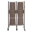 Poarta de securitate dublu extensibila, Lungime max 6 m, 6 x roti, Inaltime 102 cm, Maro