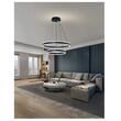 Pendul led 176 W, 12320 lm, 175-265V, Negru, IP20, 120 x 80 cm, 3CCT, dimabil, telecomanda