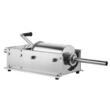 Masina manuala de umplut carnati, Inox, Orizontala, 3 l capacitate, 4 x tuburi, 2 x viteze