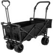 Carucior pliabil pentru gradina, camping, 98.5x54.3x98.5 cm, Capacitate 100 kg, Otel/Nylon, Negru