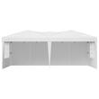 Pavilion de gradina cu pereti laterali cu ferestre, Pliabil, L 5.9 x l 2.96 x H 2.65 m, Alb, Geanta transport