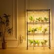 Suport pentru plante cu lampa de crestere 4 x Niveluri, Inaltime 146 cm, 6 x led 180 W, temporizator, 4 x roti