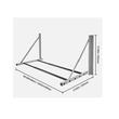 Suport de perete pliabil pentru 4 anvelope R14-R20 inch, Reglabil in latime 812-1219 mm, max 136 kg