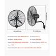 Ventilator oscilant de perete, Functie pulverizare, IP44, Industrial, diametru 610 mm, Metal, 110 W, 3 viteze