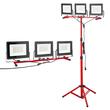 Lampa de lucru cu 3 x proiectoare si trepied detasabil, IP65, Luminozitate 21000 lm, 210 W, inaltime si unghi reglabile